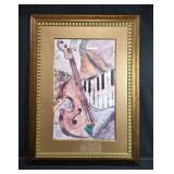 Framed Abstract Musical Instrument Artwork by Collective Images