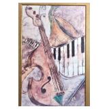 Framed Abstract Musical Instrument Artwork by Collective Images
