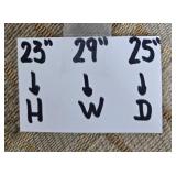 Hexagonal Wooden Corner Cabinet with Double Doors