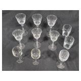 Set of Assorted Crystal Glassware Including Goblets and Tumblers