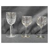 Set of Assorted Crystal Glassware Including Goblets and Tumblers