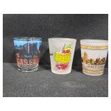 Set of Assorted Souvenir Shot Glasses