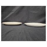 Set of 4 Vintage Platters: Silver Plated Wm Rogers and Porcelain