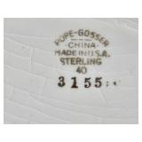 Set of 4 Vintage Platters: Silver Plated Wm Rogers and Porcelain