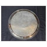 Set of 4 Vintage Platters: Silver Plated Wm Rogers and Porcelain