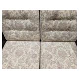 Vintage Loveseat with Floral Pattern Upholstery