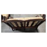 Vintage Loveseat with Floral Pattern Upholstery