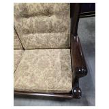 Vintage Loveseat with Floral Pattern Upholstery