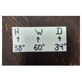 Ethan Allen Wooden Loveseat with Floral Upholstery