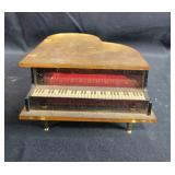 Set of Vintage Decorative Miniatures: Car, Piano, Figurine, Boat, and Chalet