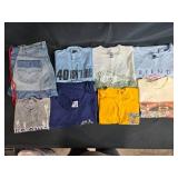 Collection of Mixed Graphic T-Shirts and Denim Skirt