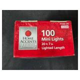 Holiday Lighting and Ornament Set with Ribbon Net Lights and Glass Ornaments