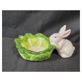 Easter Bunny Decor Collection including Rabbit Figurines and Decorative Baskets