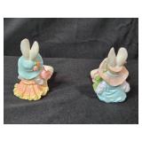 Easter Bunny Decor Collection including Rabbit Figurines and Decorative Baskets