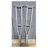 Assorted Mobility Aids: Foldable Walker, Crutches, and Cane