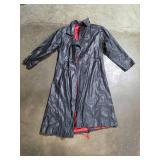 Pair of Leather Trench Coats - Black and Brown