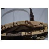 Coach Canvas Handbag with Leather Accents