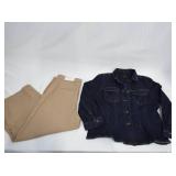 Ann Taylor Crop Trousers and Denim Jacket, Size 12