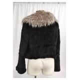 Black Jacket with Fur Trim and Scarf