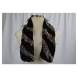 Black Jacket with Fur Trim and Scarf
