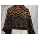 Wool Shawl with Rex Rabbit Border