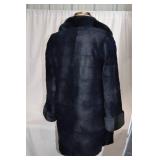 Vintage Reversable Navy Blue Fur Coat