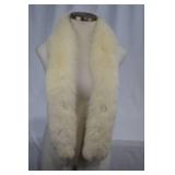 5" Cream Fur Scarf