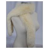 5" Cream Fur Scarf