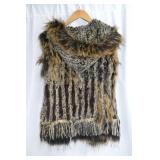 Cedrics Fur Vest with Hood, Small