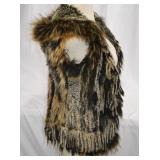 Cedrics Fur Vest with Hood, Small
