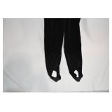 Black Velvet Jumpsuit with Gold Zipper, Size 6