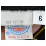 Black Velvet Jumpsuit with Gold Zipper, Size 6