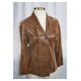 Lyn Snakeskin Jacket, Size 10