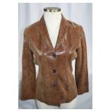 Lyn Snakeskin Jacket, Size 10