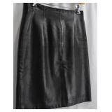Lanna Black Leather Skirt, Sz 6