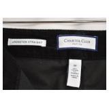 NEW Charter Club Black Lexington Straight Corduroy Pants