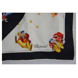 Chopard 100% Silk Scarf with Clown Motif