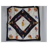 Chopard 100% Silk Scarf with Clown Motif