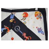 Chopard 100% Silk Scarf with Clown Motif