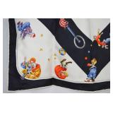 Chopard 100% Silk Scarf with Clown Motif