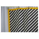 Vintage Black Striped Echo Scarf with Tag