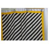 Vintage Black Striped Echo Scarf with Tag