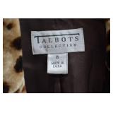 Talbots cheetah print Blazer/ 8