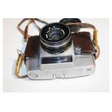 Vintage Nikkorex 35mm Film Camera with Leather Case
