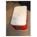 Vintage Thermos Brand Cooler with Red and White Design