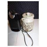 Hamilton Beach Electric Can Opener and Minnesota Wild Rice Stoneware Jar