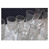 Collection of 40 Assorted Glassware - Tumblers, Pilsners, and Mugs
