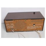 Vintage Philco AM/FM Woodgrain Alarm Clock Radio