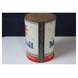 Vintage Mobiloil One-Gallon Tin Can with Pegasus Logo