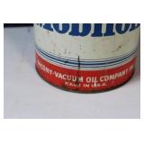 Vintage Mobiloil One-Gallon Tin Can with Pegasus Logo